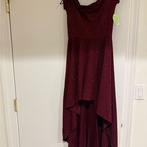 Windsor Burgundy High Low Dress